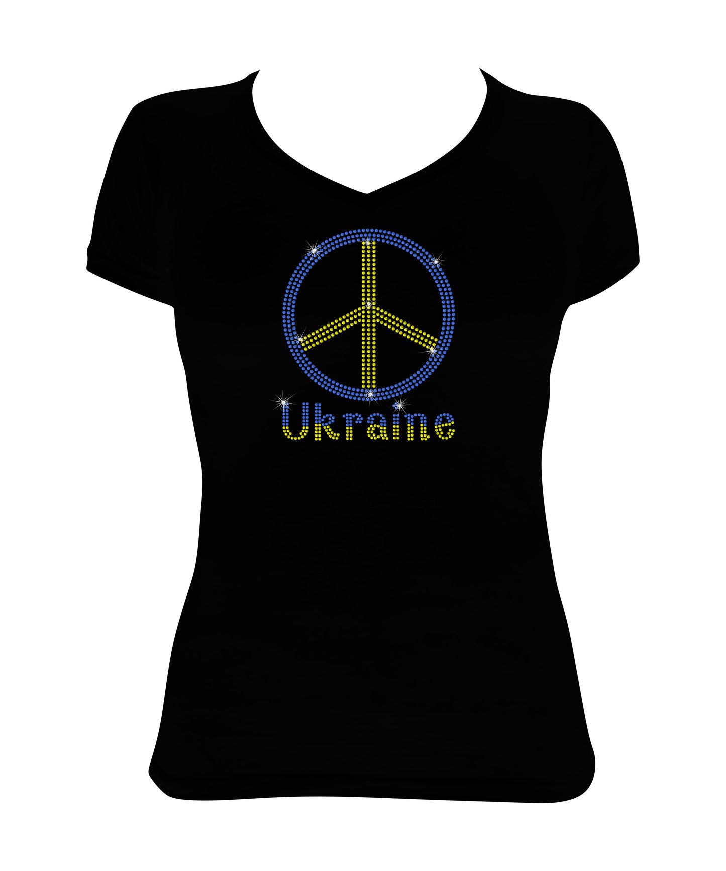 Peace in Ukraine - Ukrainian Colors Peace Sign, Support for Ukraine
